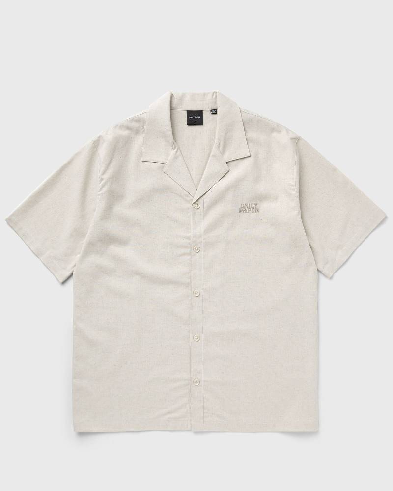 Daily Paper Linen ss shirt men Shortsleeves beige in Größe:L von Daily Paper