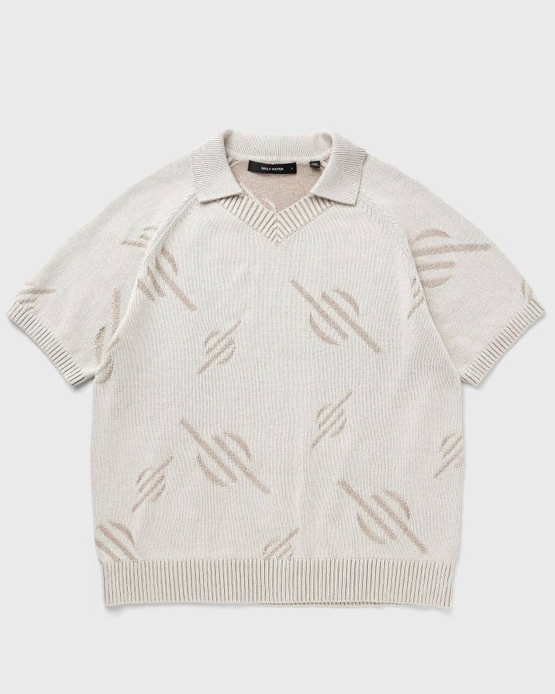 Daily Paper Monogram polo knit men Polos beige in Größe:L von Daily Paper