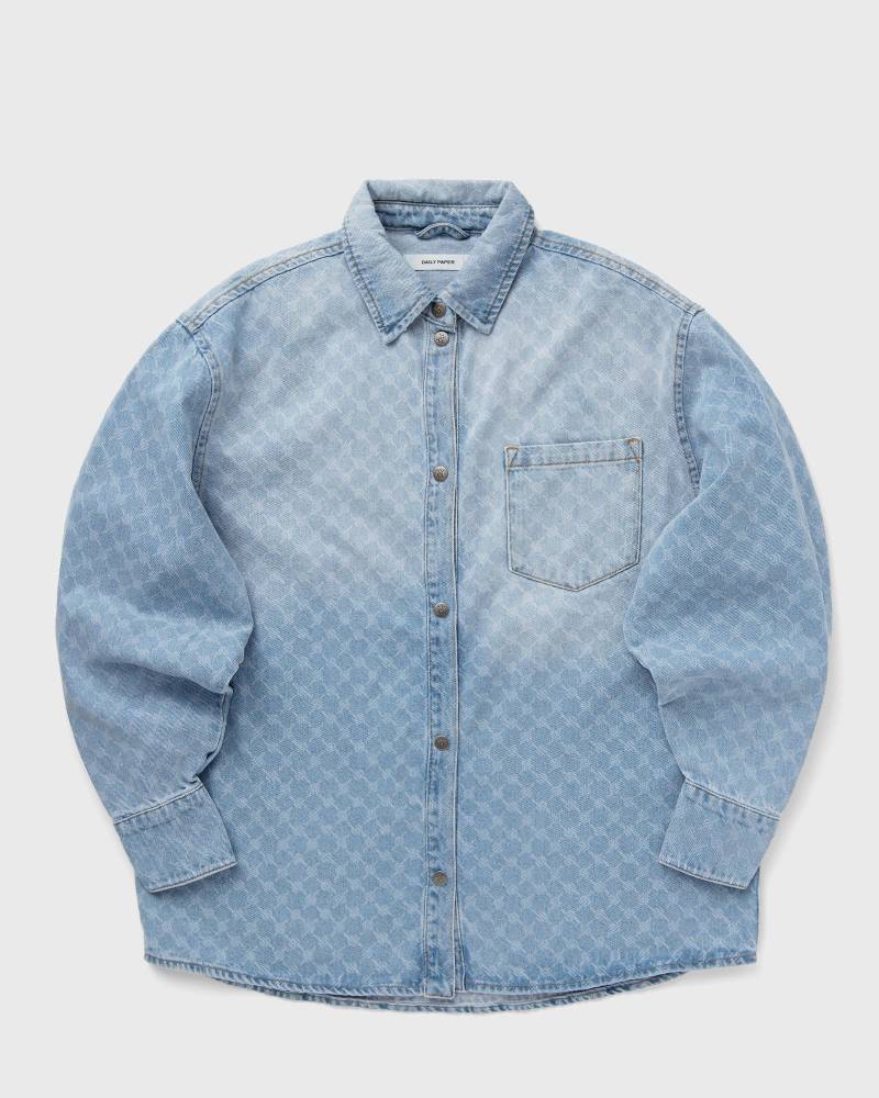 Daily Paper ZELLA MONOGRAM DENIM LS SHIRT women Shirts & Blouses blue in Größe:S von Daily Paper