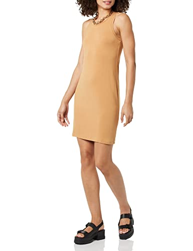 Amazon Essentials Damen Leichtes Jersey-Tank-Minikleid mit schmaler Passform (Früher Daily Ritual), Kamelbraun, XXL von Amazon Essentials