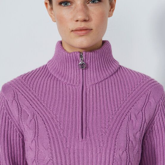 Daily Sports CABLE LS Pullover Lining Windstopp Strick beere von Daily Sports