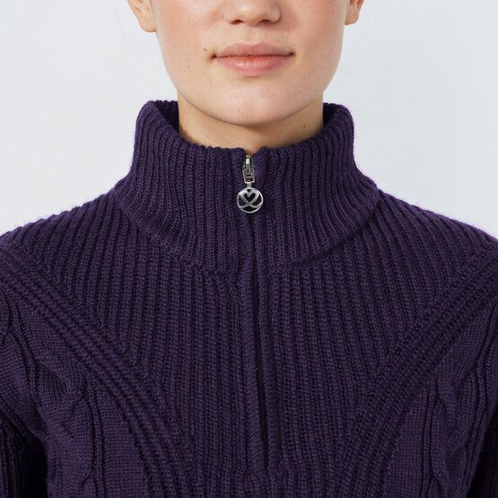 Daily Sports CABLE LS Pullover Lining Windstopp Strick lila von Daily Sports