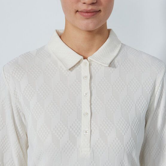 Daily Sports GRAPHIC Jaquard Langarm Polo offwhite von Daily Sports