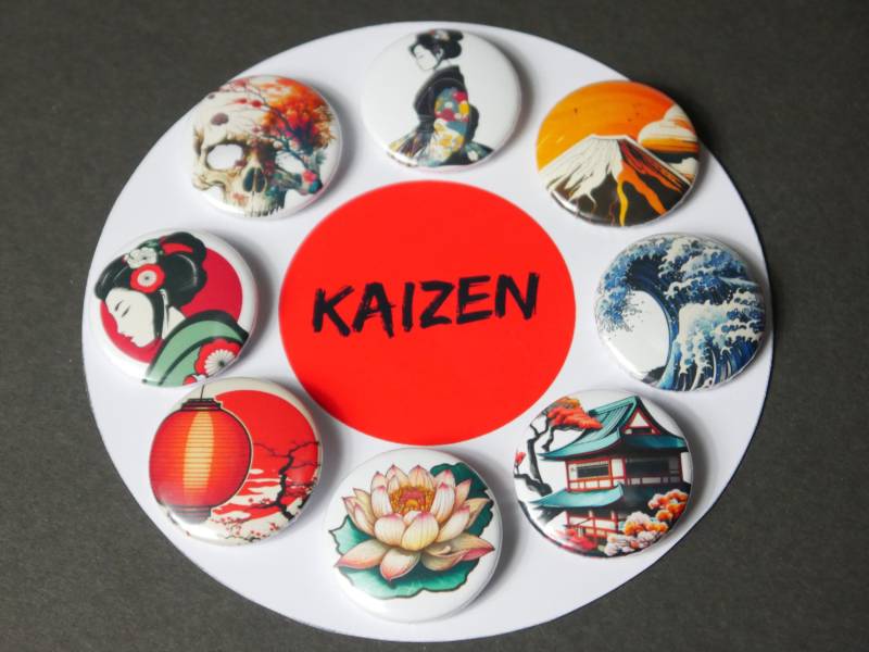 Kaizen | Button Set 25mm Japan von DailyRoads