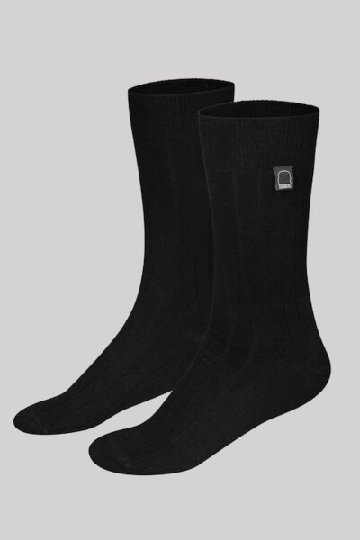 Dailybread Bio-Business-Socken glatt, schwarz, 4er Pack von Dailybread