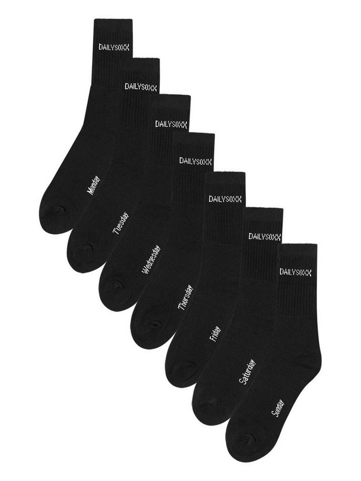 Dailysoxx Sportsocken Herren Damen Unisex Sportsocken Everyday 7er Pack (7-Paar) Herren Damen Unisex Sportsocken Everyday 7er Pack von Dailysoxx