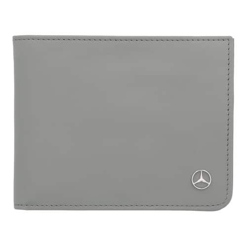 Benz Original Herren Geldbörse Rindleder mit RFID Schutz Grau 12 x 1,8 x 9,5 cm von Daimler
