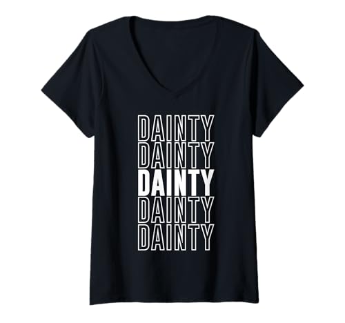 Damen Zierlich T-Shirt mit V-Ausschnitt Damen Zierlich T-Shirt mit V-Ausschnitt von Dainty Apparel