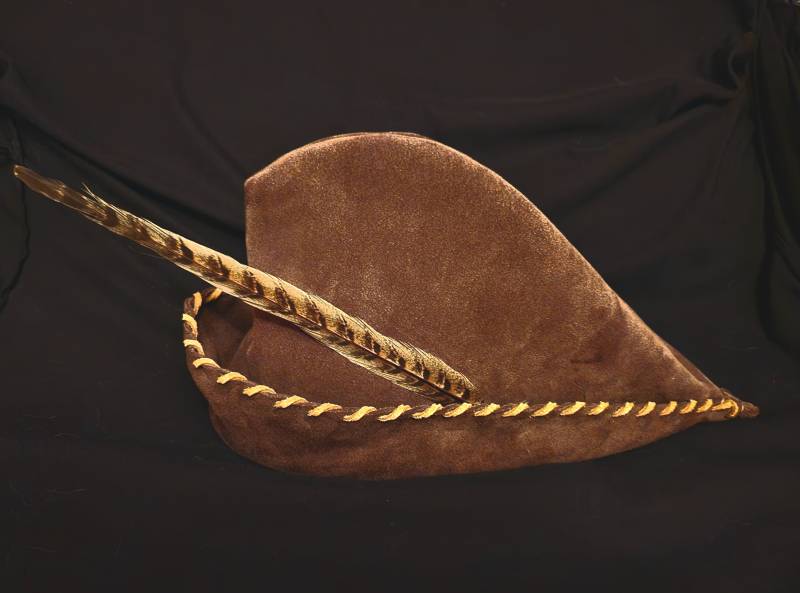 Robin Hood Oder Woodsman Kinderhut - Dunkelbraunes Wildleder, Karamellbesatz von DaintyJanes