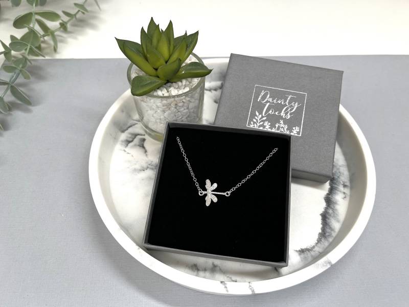 925 Sterling Silber Libelle Halskette/Personalisierte Geschenk Für Sie in Box Zierliche Insekt Schmuck Natur von DaintyTochs