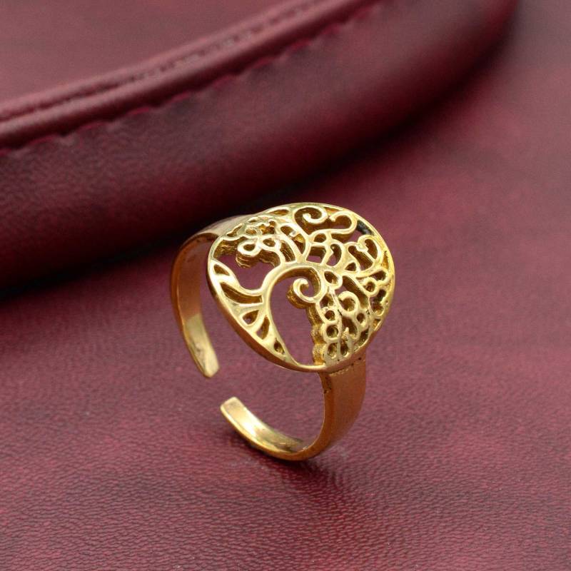 Handgemachter Ring, Baum Des Lebens Boho Stapelring, Filigraner Beliebter Brautjungfer Ring von Daintybohoshop
