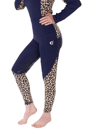 Daisen International Daisen Leopard Print Silikon Grip Vollbesatz Reitleggings Stilvolle & Funktionelle Reithose für Damen, Marineblau, M Daisen International Daisen Leopard Print Silikon Grip Vollbesatz Reitleggings Stilvolle & Funktionelle Reithose für Damen, Marineblau, M von Daisen International