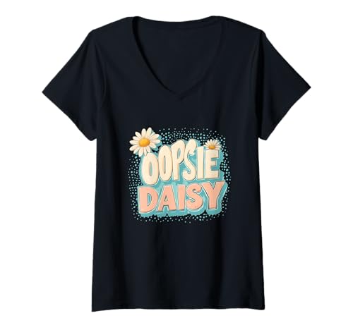 Damen Girly Daisy Graphic Kostüm mit lustigem Spruch T-Shirt mit V-Ausschnitt Damen Girly Daisy Graphic Kostüm mit lustigem Spruch T-Shirt mit V-Ausschnitt von Daisies Outfit