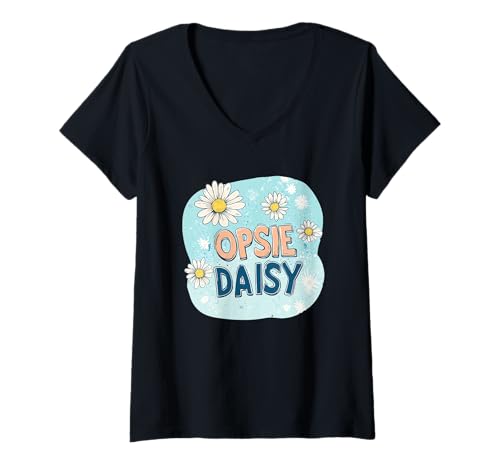 Damen Nettes kindliches Gänseblümchen mit süßem Rede-Kostüm T-Shirt mit V-Ausschnitt Damen Nettes kindliches Gänseblümchen mit süßem Rede-Kostüm T-Shirt mit V-Ausschnitt von Daisies Outfit
