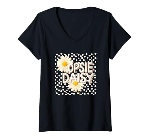 Damen Pretty Daisy Speech für Erwachsene und Kinder T-Shirt mit V-Ausschnitt Damen Pretty Daisy Speech für Erwachsene und Kinder T-Shirt mit V-Ausschnitt von Daisies Outfit