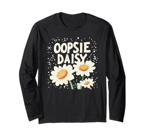 Niedliche Gänseblümchen-Wildblume und lustige Rede für Jungen und Mädchen Langarmshirt Niedliche Gänseblümchen-Wildblume und lustige Rede für Jungen und Mädchen Langarmshirt von Daisies Outfit