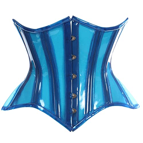 Daisy Corsets Damen Lavish Blue Clear Curvy Underbust Waist Cincher Corset Korsett, blau, Groß von Daisy Corsets