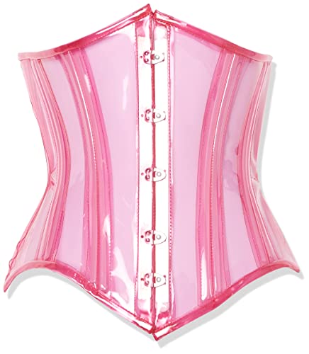 Daisy corsets Damen Lavish Pink Clear Curvy Underbust Waist Cincher Corset Korsett, 3X von Daisy Corsets