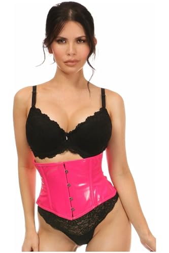 Daisy corsets Damen Mini-Cincher aus PVC und Vinyl, Hot Pink Korsett, X-Large von Daisy Corsets
