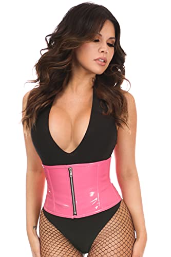 Daisy corsets Damen Pink Patent Steel Boned Mini Cincher Corset Korsett, 3X von Daisy Corsets