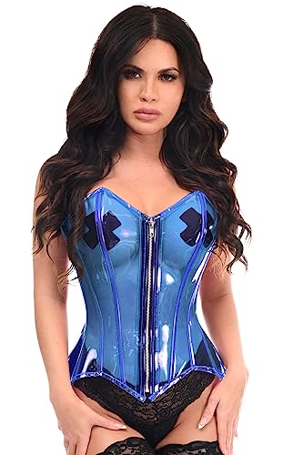 Daisy corsets Lavish Damen Überbrustkorsett, durchsichtig, Blau, Blau, 2X von Daisy Corsets