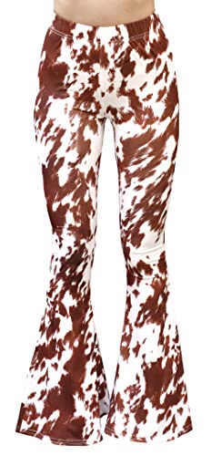 Daisy Del Sol Hohe Taille, bequem, Stretch, Boho, 70er-Jahre, Glockenunterteil, passend für Flare Lounge Yogahosen, Kuh, Groß Daisy Del Sol Hohe Taille, bequem, Stretch, Boho, 70er-Jahre, Glockenunterteil, passend für Flare Lounge Yogahosen, Kuh, Groß von Daisy Del Sol