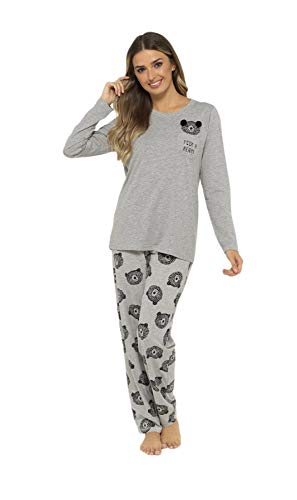 Daisy Dreamer Peek A Bear Damen-Schlafanzug aus weicher Baumwolle Gr. 38, Schwarz von Daisy Dreamer