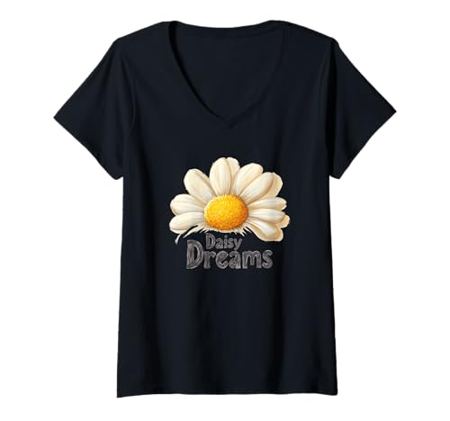 Damen Lustige Gänseblümchen-Saison mit coolen blumigen Träumen T-Shirt mit V-Ausschnitt Damen Lustige Gänseblümchen-Saison mit coolen blumigen Träumen T-Shirt mit V-Ausschnitt von Daisy Dreams Outfit