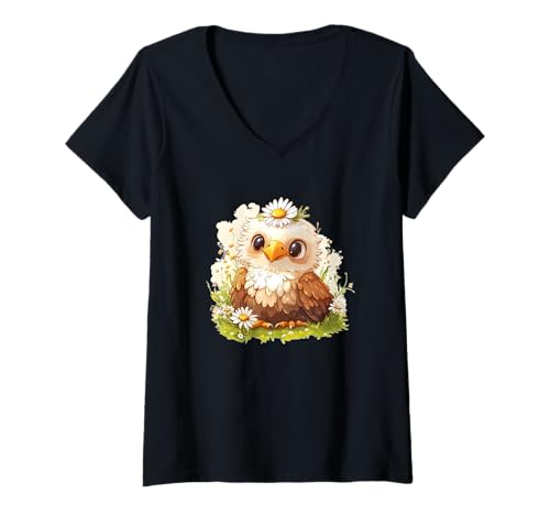 Damen Niedliches Gänseblümchen-Kostüm für Erwachsene und Kinder T-Shirt mit V-Ausschnitt Damen Niedliches Gänseblümchen-Kostüm für Erwachsene und Kinder T-Shirt mit V-Ausschnitt von Daisy Eagle