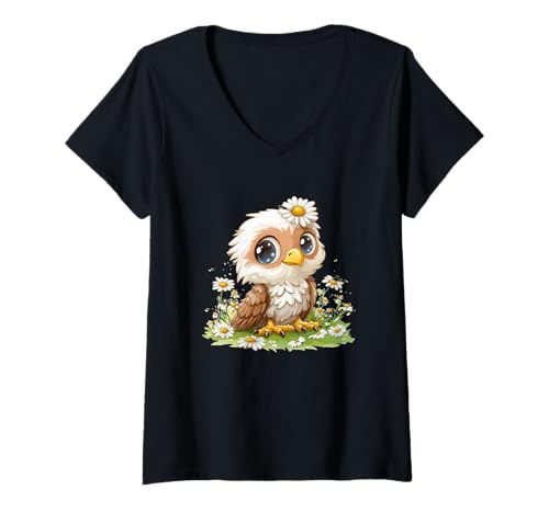 Damen Tolles Adler-Kostüm für Gänseblümchen und Wiesenliebhaber T-Shirt mit V-Ausschnitt Damen Tolles Adler-Kostüm für Gänseblümchen und Wiesenliebhaber T-Shirt mit V-Ausschnitt von Daisy Eagle