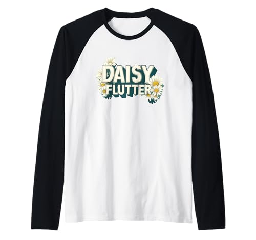 Pretty Daisy Flutter Emblem für Jungen und Mädchen Raglan von Daisy Flutter Outfit