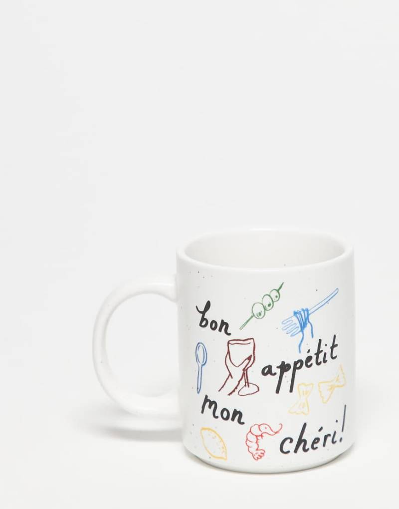 Daisy Street - Bon Appetit - Becher-Weiß von Daisy Street