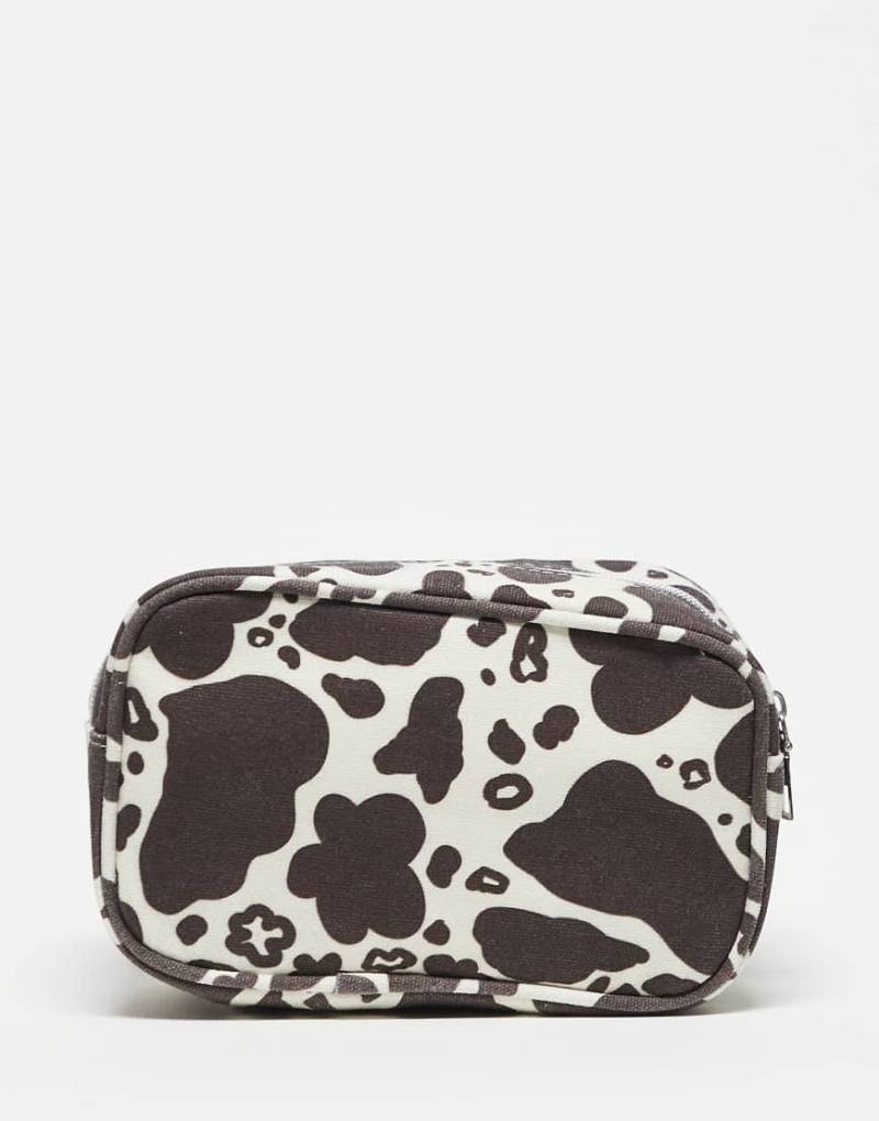 Daisy Street - Kosmetiktasche mit Kuhfellmuster-Bunt von Daisy Street