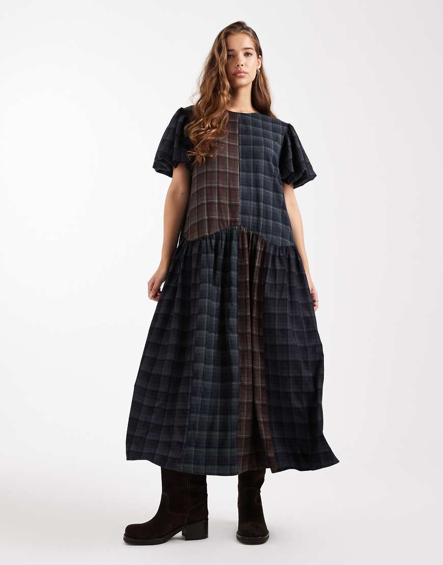 Daisy Street - Maxikleid mit verschiedenen Karomustern-Bunt von Daisy Street