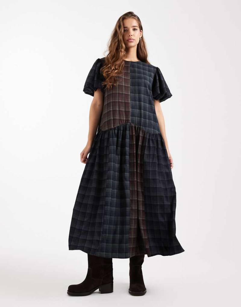 Daisy Street - Maxikleid mit verschiedenen Karomustern-Bunt von Daisy Street