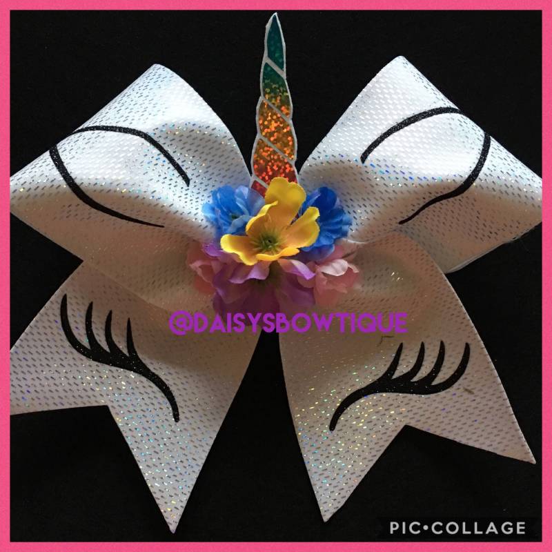 Einhorn Cheer Bow von DaisyBowtique