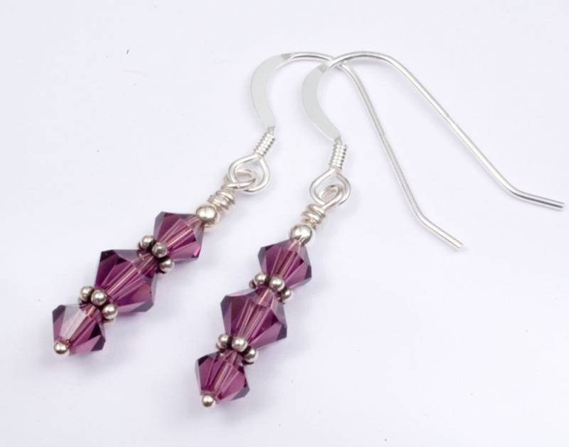 Amethyst Swarovski Kristall Ohrringe von DaisyCatJewelry