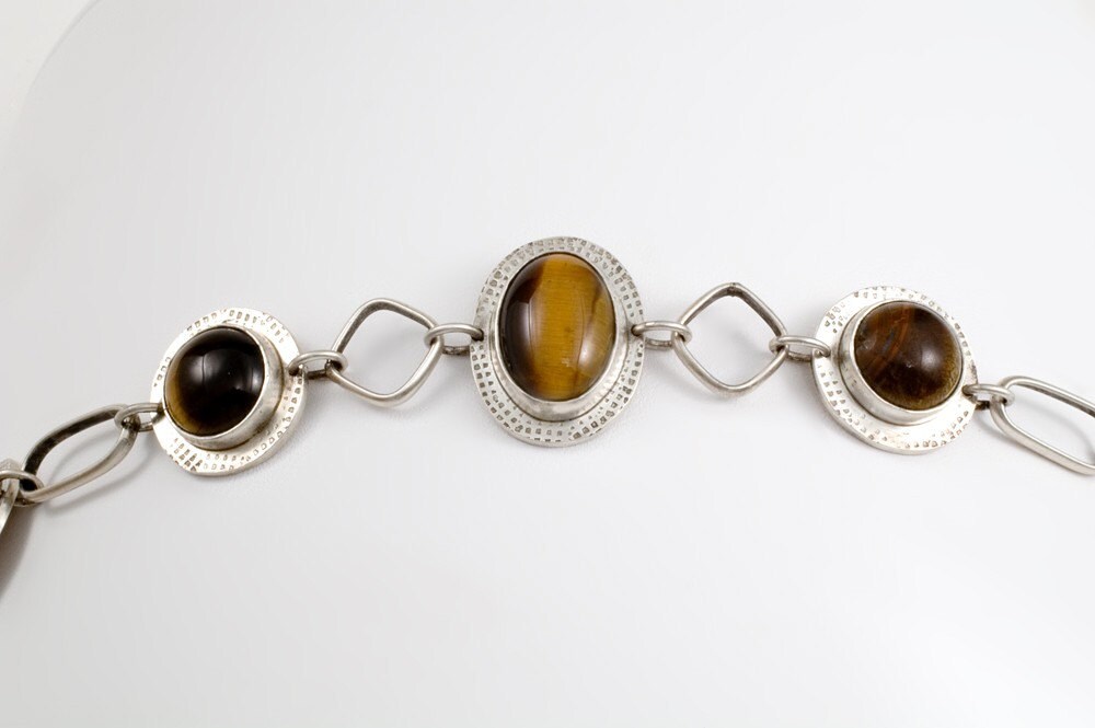sterling Und Tigerauge Bracelet sterling Und Tigerauge Bracelet von DaisyCatJewelry