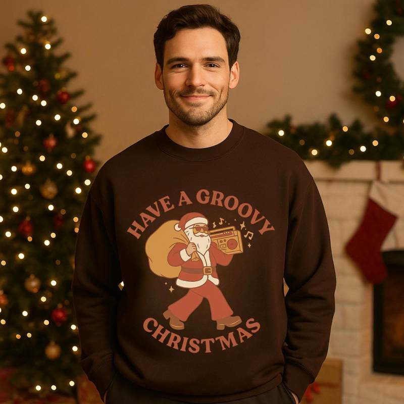 Have A Groovy Christmas Sweatshirt - Retro Santa Sweater Vintage 70S Jumper Cozy Holiday Gift For Her & Him Have A Groovy Christmas Sweatshirt - Retro Santa Sweater Vintage 70S Jumper Cozy Holiday Gift For Her & Him von DaisyDreamersClub