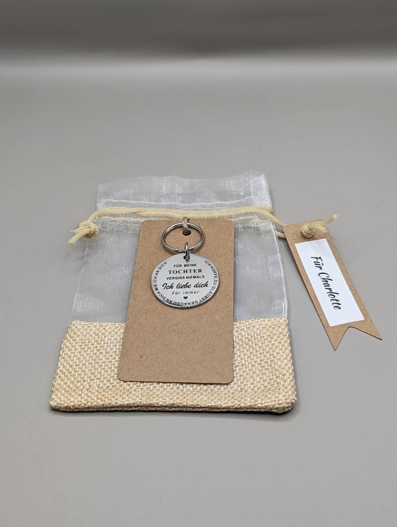 Für Meine Tochter - Schlüsselanhänger Silber, Abschied Motivation Liebe Auszug Erwachsen Jugendweihe Hochzeit Ausbildung von DaisyKreationen