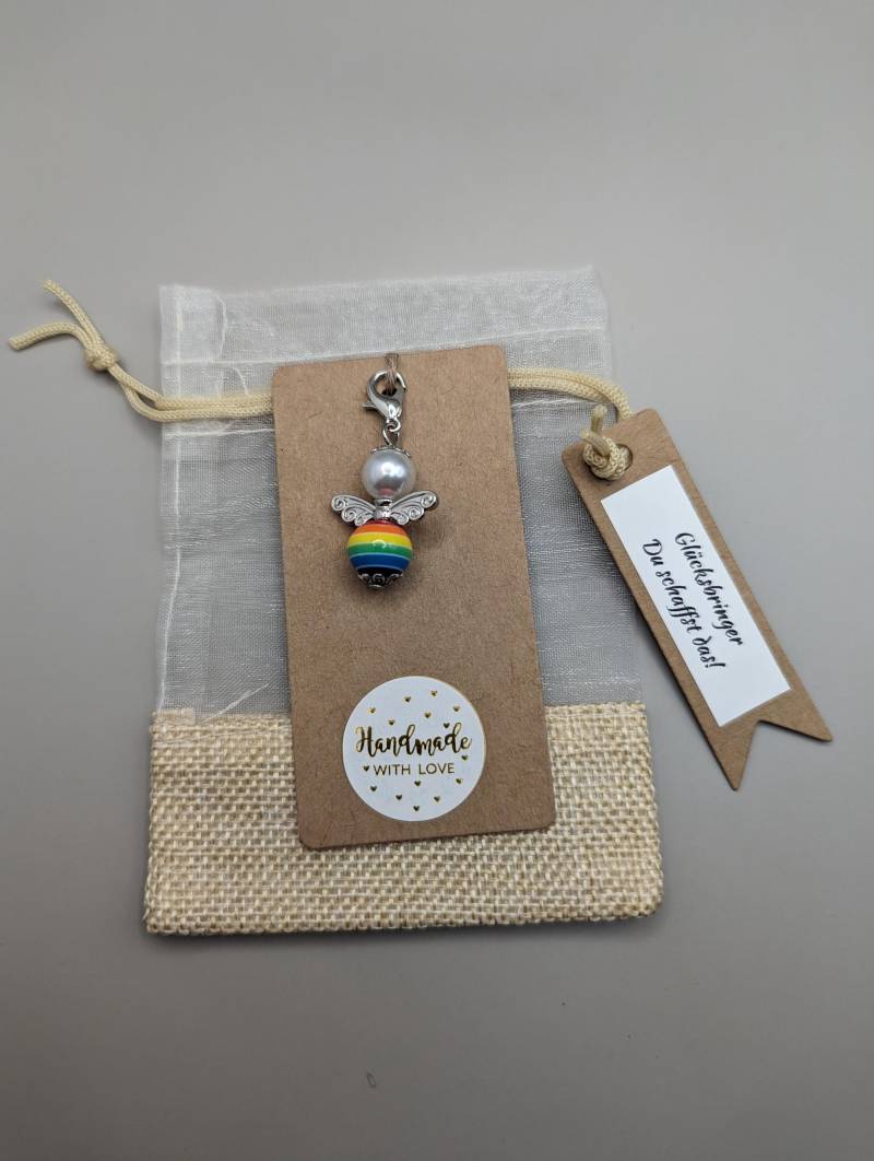 Glücksbringer "Du Schaffst Das" Schutzengel Motivation Kind Bunt Personalisiert Geschenk Prüfung von DaisyKreationen