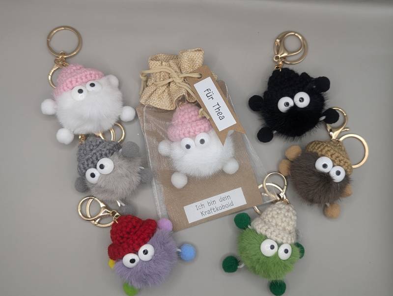 Kleiner Kraftkobold, Schlüsselanhänger Plüsch, Kuscheltier, Kraft Mut Stärke Personalisierbar Geschenk Kinder Schule Mutmonster Op Sorgen von DaisyKreationen