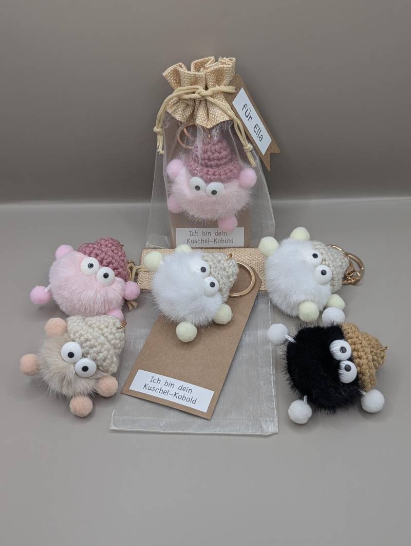 Kuschel-Kobold Schlüsselanhänger - Glücksbringer Geschenk Freundschaft Kinder Alltagsbegleiter von DaisyKreationen