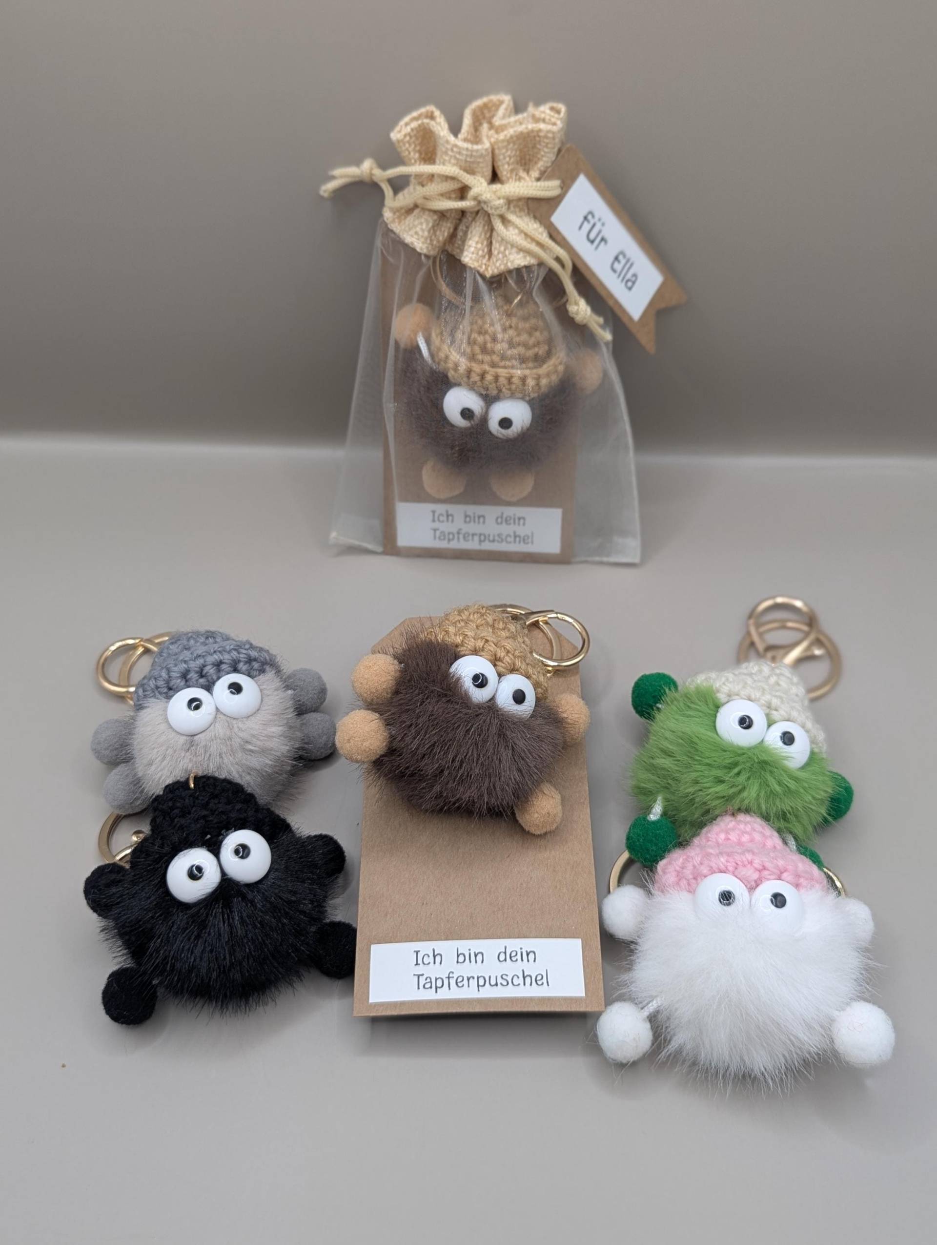 Tapferpuschel Schlüsselanhänger - Mutmacher Geschenk Operation Arztbesuch Zahnarzt Impfung Reha Krankenhaus Behandlung Krankheit Genesung von DaisyKreationen