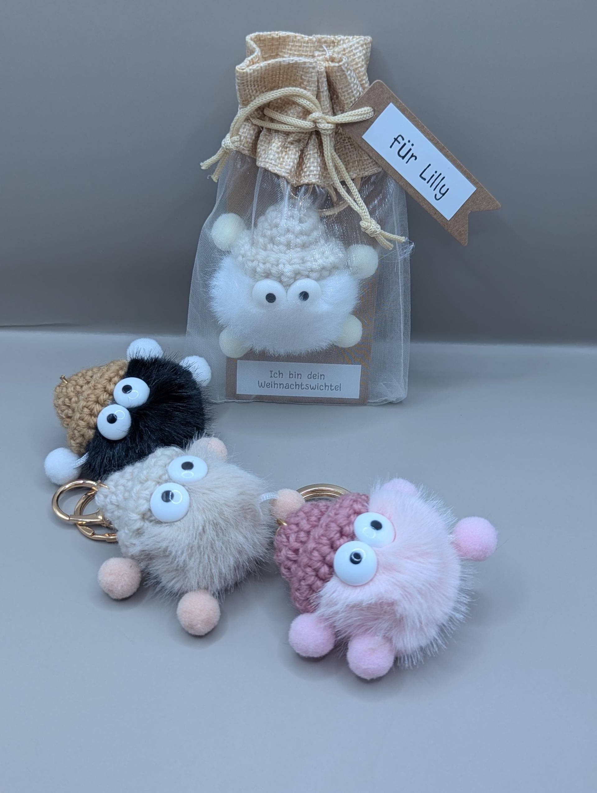 Weihnachtswichtel Schlüsselanhänger Personalisiert - Geschenk Nikolaus, Adventskalender Füllung, Kleine Weihnachtsgeschenke von DaisyKreationen