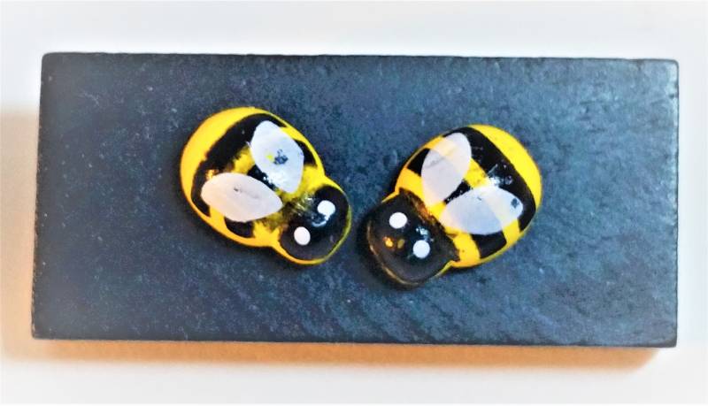 Brosche Aus Holz, Holz-Abzeichen, Rechteck-Brosche, Biene Abzeichen, Brosche, Schwarze Schwarze Holz Geschenk, Geschenk von DaisyLinksDesigns