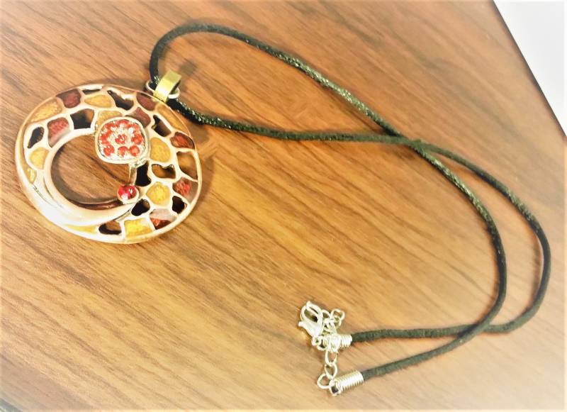 Mosaik-Anhänger, Mosaik Halskette, Runden Anhänger, Halsschmuck, Upcycling Upcycled Mode-Anhänger, Mode-Kette von DaisyLinksDesigns