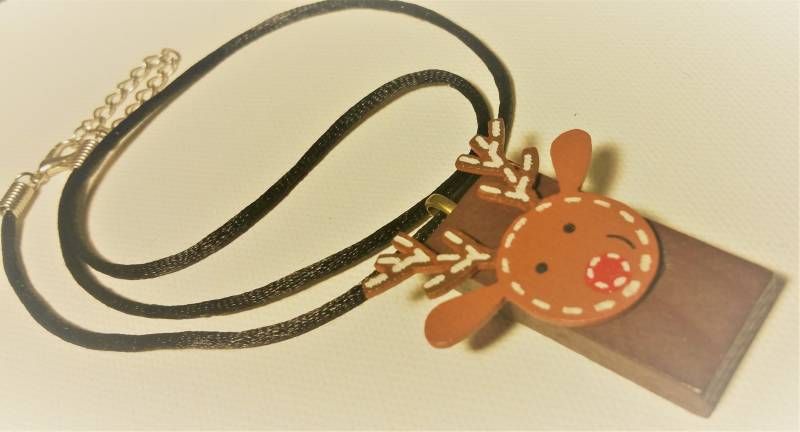Rentier-Anhänger, Rentier-Halskette, Rentier Schmuck, Rudolph Pendant, Necklace, Rentier-Halskette von DaisyLinksDesigns