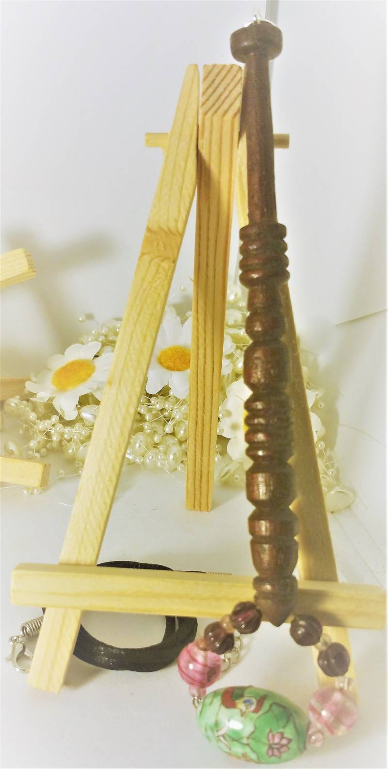 Spule Anhänger, Halskette, Anhänger Aus Holz, Vintage Vintage-Kette, Spitze 5. Jahrestag von DaisyLinksDesigns