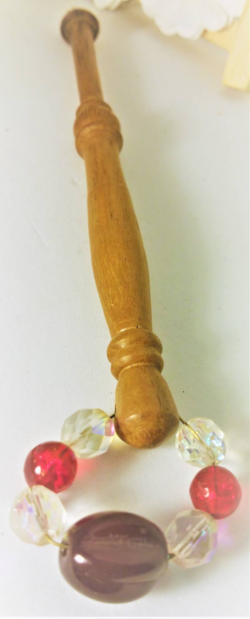 Spule Anhänger, Halskette, Anhänger Aus Holz, Vintage Vintage-Kette, Spitze 5. Jahrestag von DaisyLinksDesigns